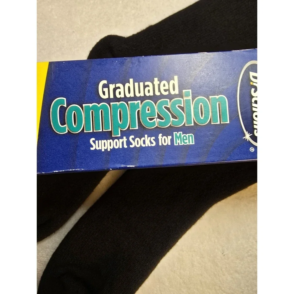 Dr Scholl Men Medium Graduated Compression Socks Black Winter Support Closed Toe